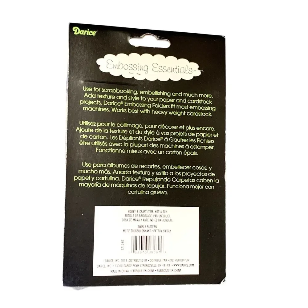 Darice Embossing Essentials Folder 3 Bulk Bird Cages Swirly Flowers New Sealed
